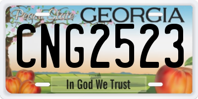 GA license plate CNG2523