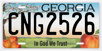 GA license plate CNG2526