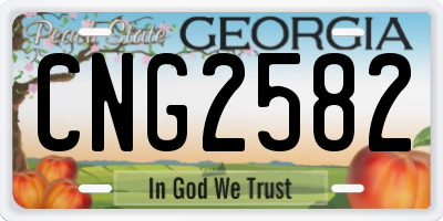 GA license plate CNG2582