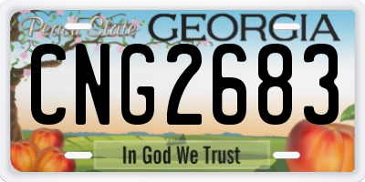 GA license plate CNG2683