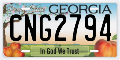 GA license plate CNG2794