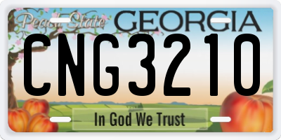 GA license plate CNG3210