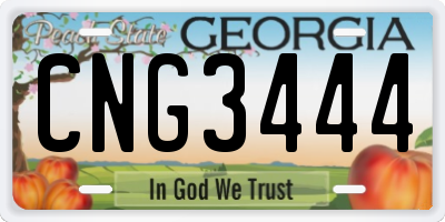 GA license plate CNG3444