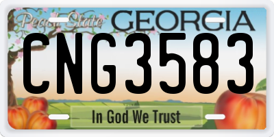 GA license plate CNG3583
