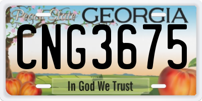 GA license plate CNG3675