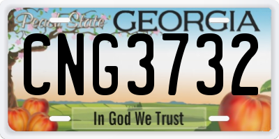 GA license plate CNG3732