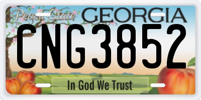 GA license plate CNG3852