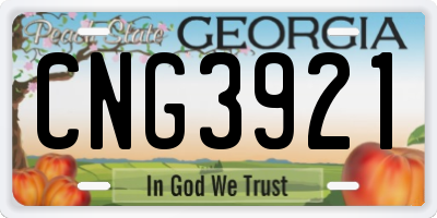 GA license plate CNG3921