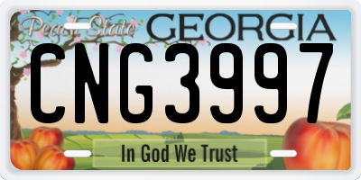 GA license plate CNG3997