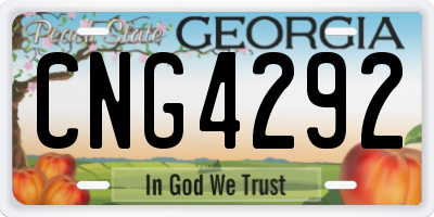 GA license plate CNG4292