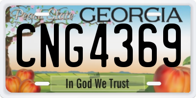GA license plate CNG4369