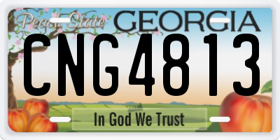 GA license plate CNG4813