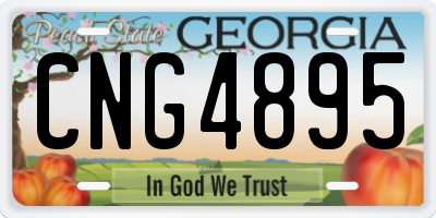 GA license plate CNG4895