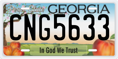 GA license plate CNG5633