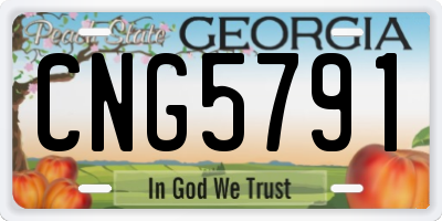 GA license plate CNG5791