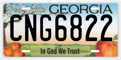 GA license plate CNG6822