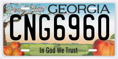 GA license plate CNG6960