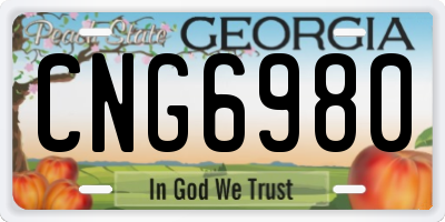 GA license plate CNG6980