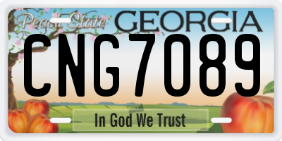 GA license plate CNG7089