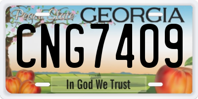 GA license plate CNG7409