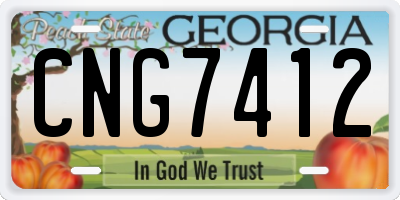 GA license plate CNG7412