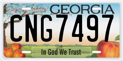 GA license plate CNG7497