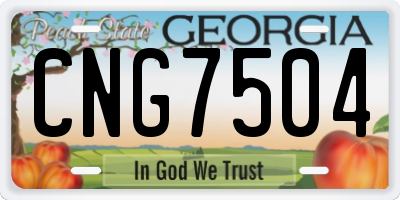 GA license plate CNG7504