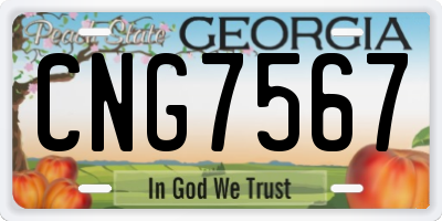 GA license plate CNG7567