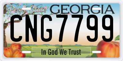 GA license plate CNG7799