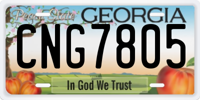 GA license plate CNG7805