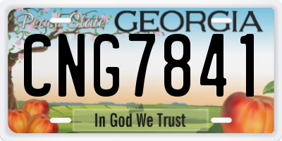 GA license plate CNG7841
