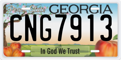 GA license plate CNG7913