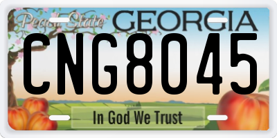 GA license plate CNG8045