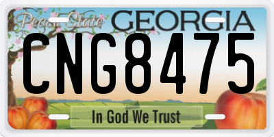 GA license plate CNG8475