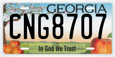 GA license plate CNG8707
