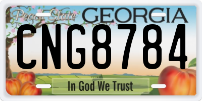 GA license plate CNG8784