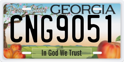 GA license plate CNG9051