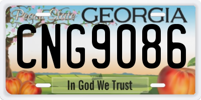 GA license plate CNG9086