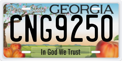 GA license plate CNG9250