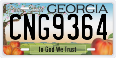 GA license plate CNG9364