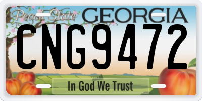 GA license plate CNG9472