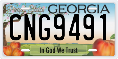 GA license plate CNG9491