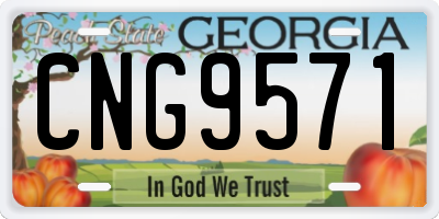 GA license plate CNG9571