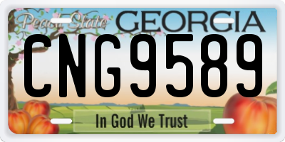 GA license plate CNG9589