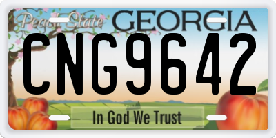 GA license plate CNG9642