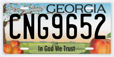 GA license plate CNG9652
