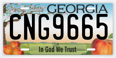 GA license plate CNG9665