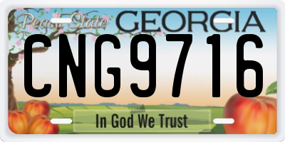 GA license plate CNG9716