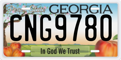 GA license plate CNG9780