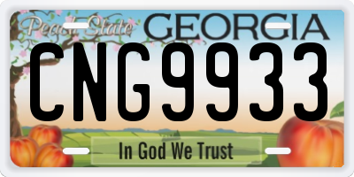 GA license plate CNG9933